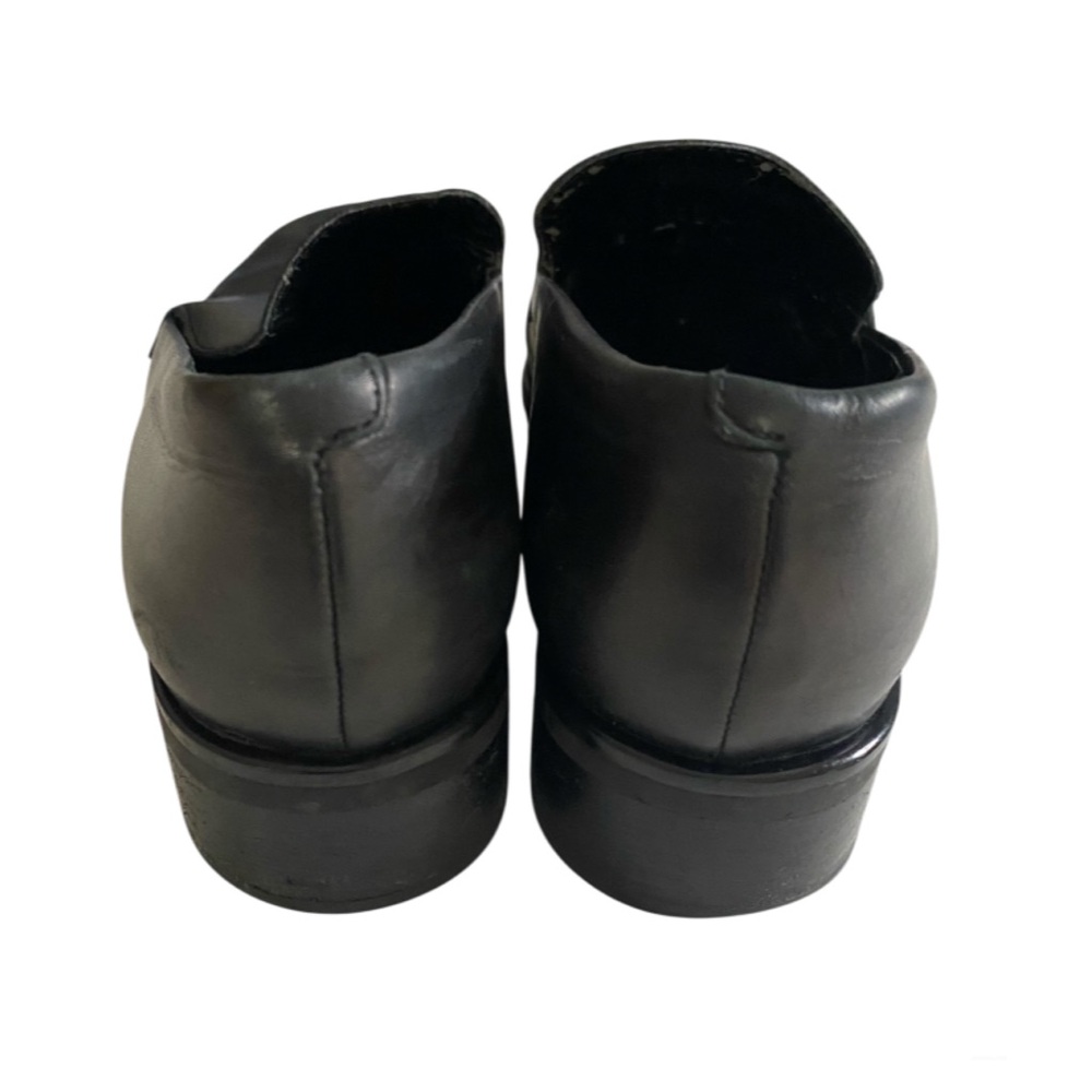 Franco Sarto L-Bocca Loafer Leather Slip-On Black Women's Size 7.5 Goth Grunge - Picture 8 of 12